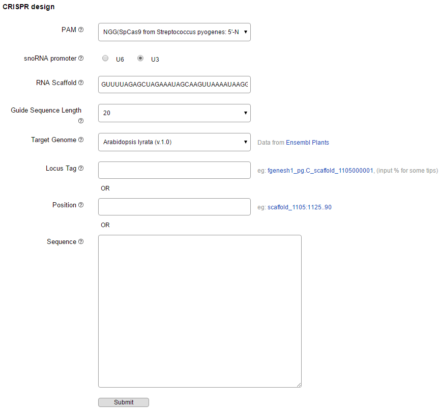 Figure 2. User interface of job submission